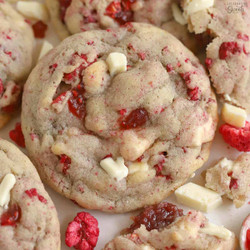 White Chocolate Raspberry Cookies