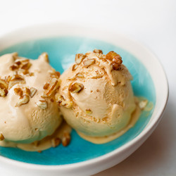 No-churn Salted Caramel Bourbon Ice Cream