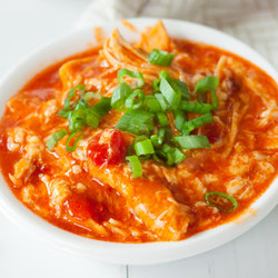 Crock Pot Buffalo Chicken Enchilada Casserole