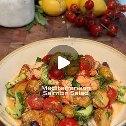 Mediterranean Roasted Salmon Salad