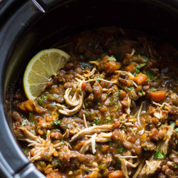 Slow Cooker Ethiopian Chicken &amp; Lentil Stew