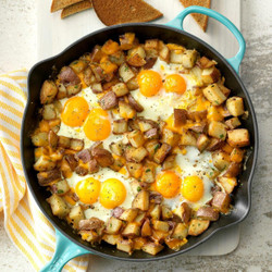 Baked Cheddar Eggs &amp; Potatoes
