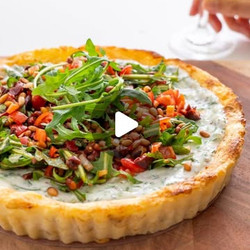 Mediterranean Potato Crust Tart With Tzatziki (gluten-free)