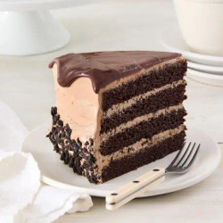 Triple Chocolate Layer Cake with Cookie Crunch