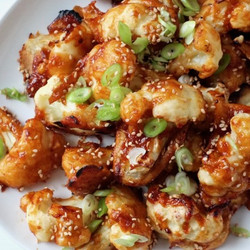 Baked Spicy Soy Cauliflower “wings”