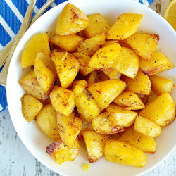 Authentic Greek Lemon Potatoes- Patates Fournou Lemonates