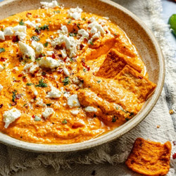 Spicy Whipped Feta with Roasted Red Peppers
