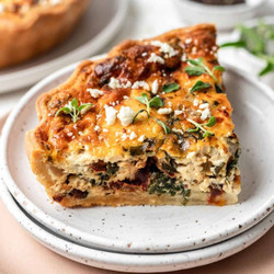 Mediterranean Sun-dried Tomato Quiche