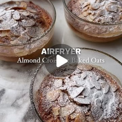 Airfryer Almond Croissant Baked Oats