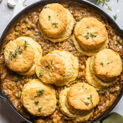 Vegetable Pot Pie With Biscuits
