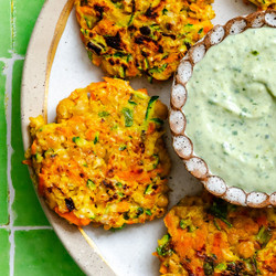 Easy Chickpea Fritters With Shredded Veggies