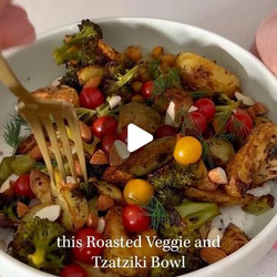 Mediterranean Roasted Potato Tzatziki Bowl