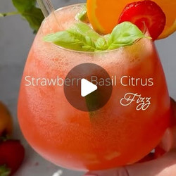 Strawberry Basil Orange Fizz