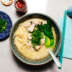 15 Minute Miso Coconut Chicken Ramen Recipe · I Am A Food Blog