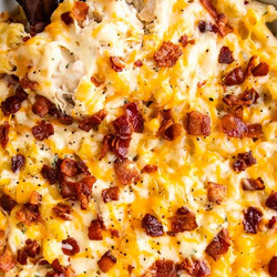 Chicken Bacon Ranch Mac And Cheese Casserole