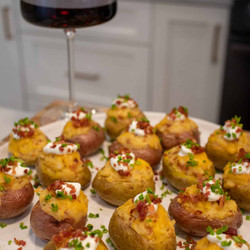 Mini Twice Baked Bacon Cheddar Potatoes