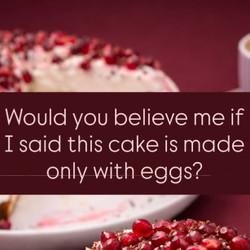 Low-carb Allulose Cake With Whipped Cream And Pomegranate