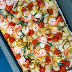 Sheet Pan Lemon Shrimp And Gnocchi