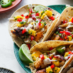Baja Fish Tacos With Mango Salsa