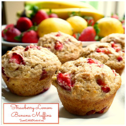 Strawberry Lemon Banana Muffins