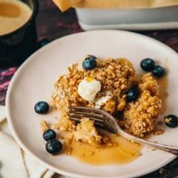 "coffee Cake" Baked Pancake With Oat Streusel Topping