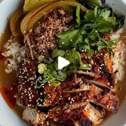 Clean Smokey Gochujang &amp; Miso Chicken Rice And Broth