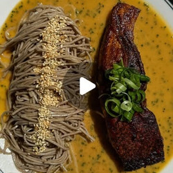 Crispy Miso-glazed Salmon With Asian Beurre Blanc &amp; Soba Noodles
