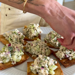 High Protein Dill Pickle Chicken Salad