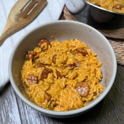 Creamy Cajun Sausage Orzo