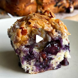 Blueberry Almond Praline Cake