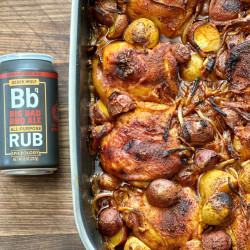 Big Bad Bbq Ale Chicken Thighs with Carrots &amp; Potatoes