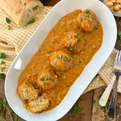Chickpea "meatballs" In Paprika Sauce
