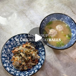 Miso Soup With Chicken Meatballs