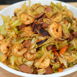 Cajun Cabbage W/ Shrimp &amp; Sausage