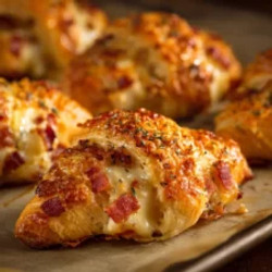Garlic Parmesan Chicken Bacon Stuffed Crescents