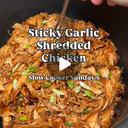 Sticky Garlic Shredded Chicken