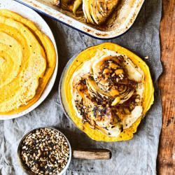 Vegan Red Lentil Crepes With Charred Cabbage