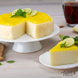 Crustless Keto Lime Cheesecake