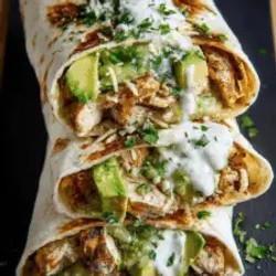 Chicken And Avocado Burritos With Fresh Herbs