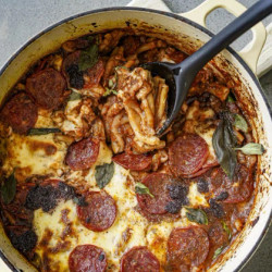 One-pot Pepperoni Pizza Pasta