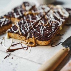 One Bowl 10 Minute Peanut Butter Almond Bars