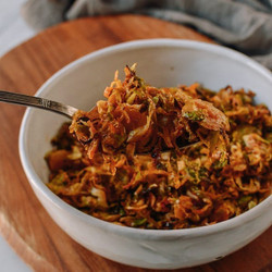 Honey Sriracha Roasted Brussels Sprouts
