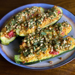 Ottolenghi’s Stuffed Zucchini With Pine Nut Salsa