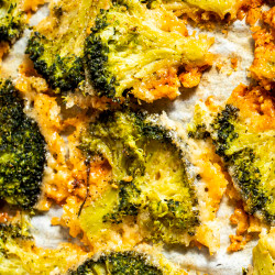 Crispy Parmesan Broccoli Chips