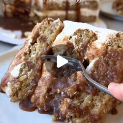 Vegan Banana Cake With Cinnamon Roll Filling And Cream Cheese Frosting