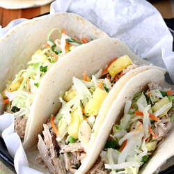 Slow Cooker Pineapple Green Chile Pork Tacos