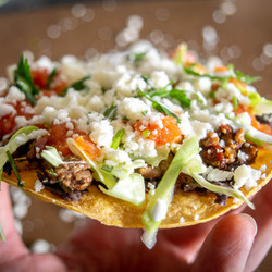 ground beef tostadas!!!
