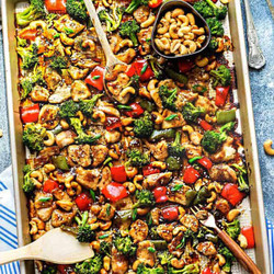 Sheet Pan Cashew Chicken