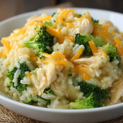 Cheddar Chicken Broccoli Bake