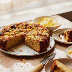 Double Lemon Cake With Streusel Topping